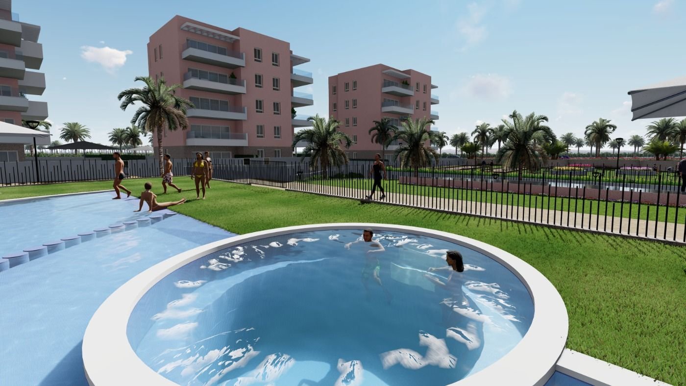 Geräumiges Apartment mit Terrasse und Poolblick – Guardamar del Segura