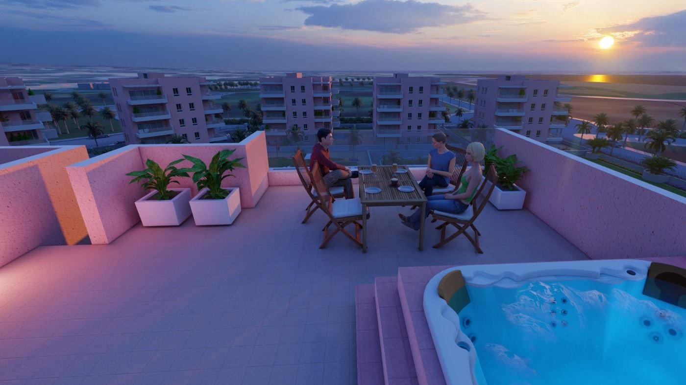 Geräumiges Apartment mit Terrasse und Poolblick – Guardamar del Segura