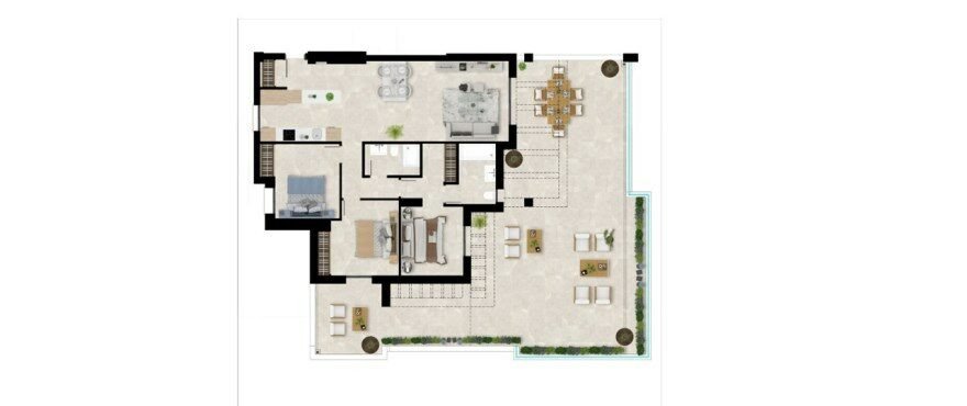 Penthouse mit Panoramaterrasse in einem prestigeträchtigen Komplex an der Costa del Sol