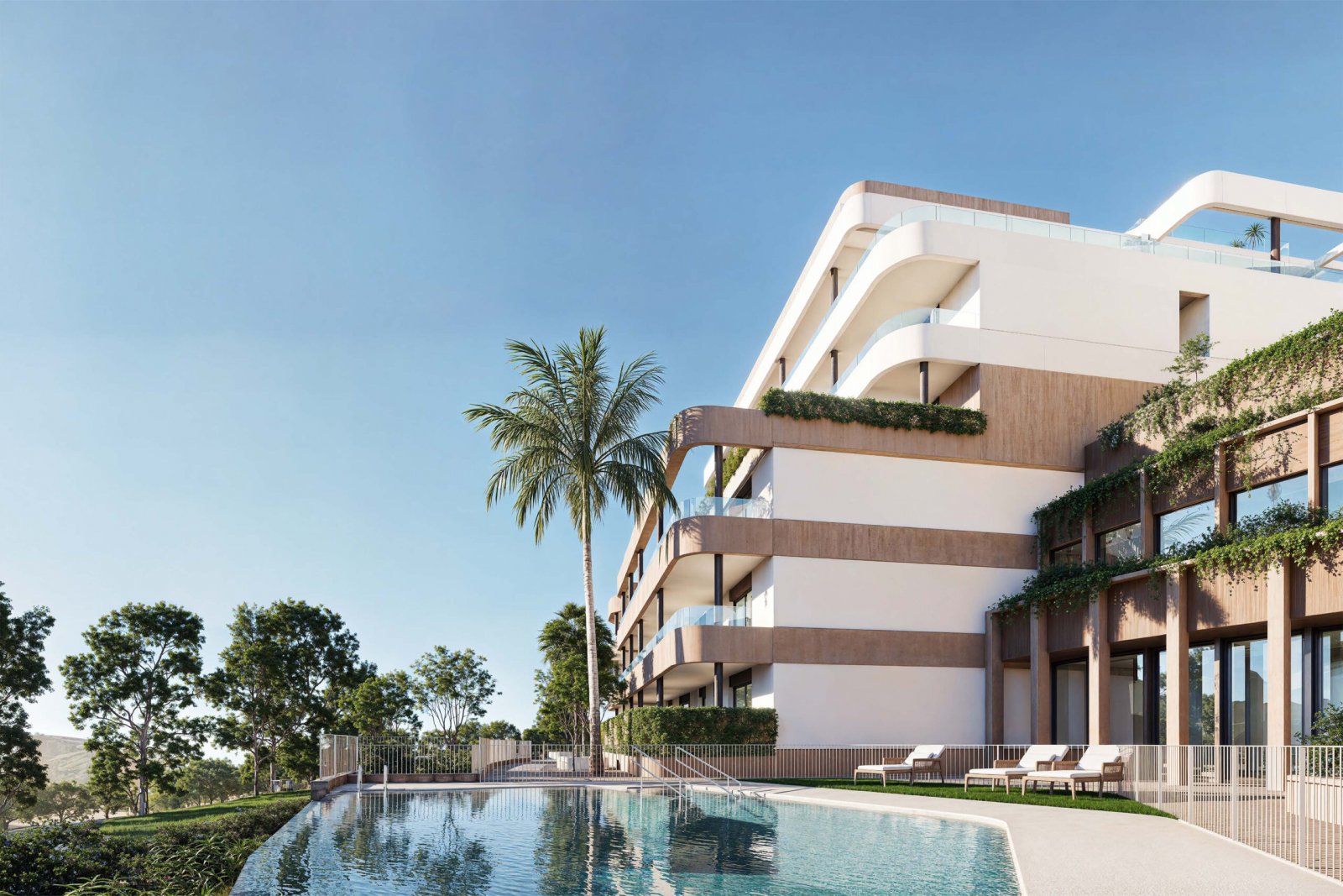 Moderne Apartments → 2 km vom Meer entfernt, Pool und Gartenanlage, Ladestation für Elektrofahrzeuge → Estepona