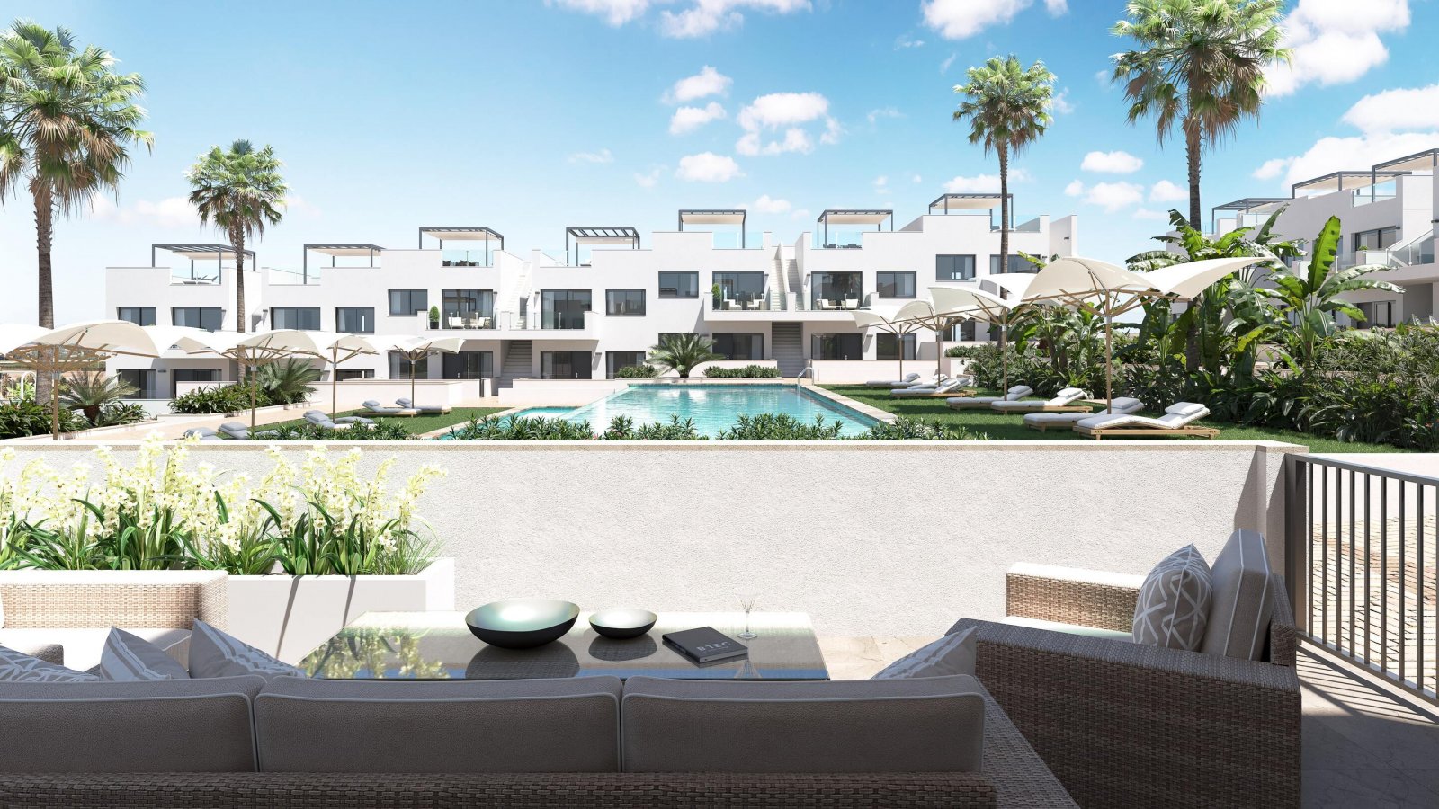 Nowoczesny bungalow, 4 km od morza, ze wspólnym basenem, Torrevieja
