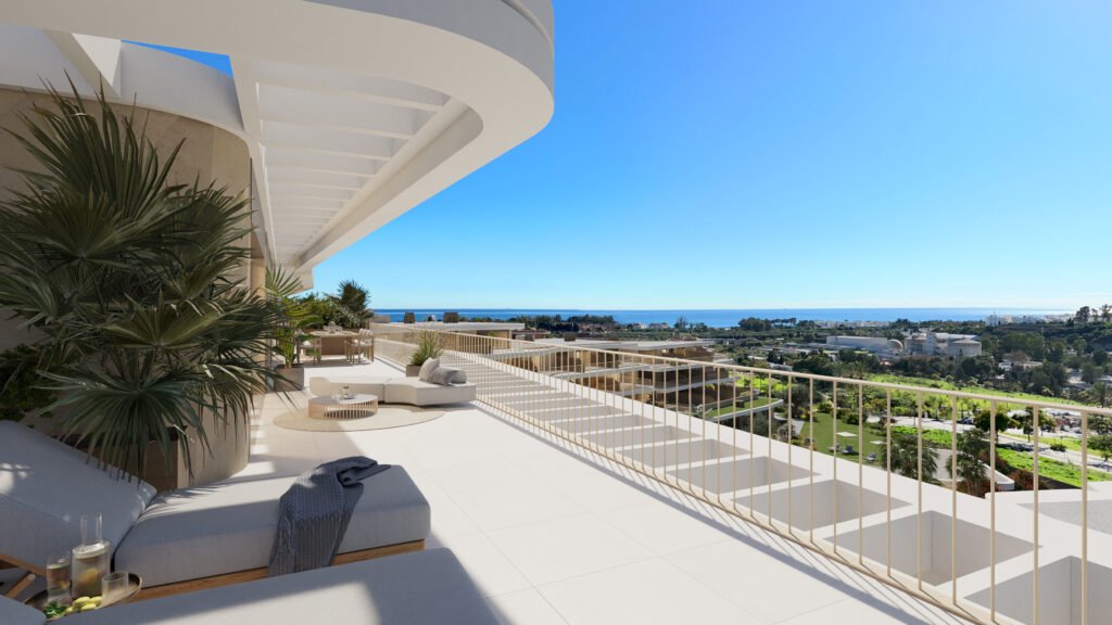 Ekskluzywne apartamenty z widokiem na morze, 2 km od plaży, Estepona