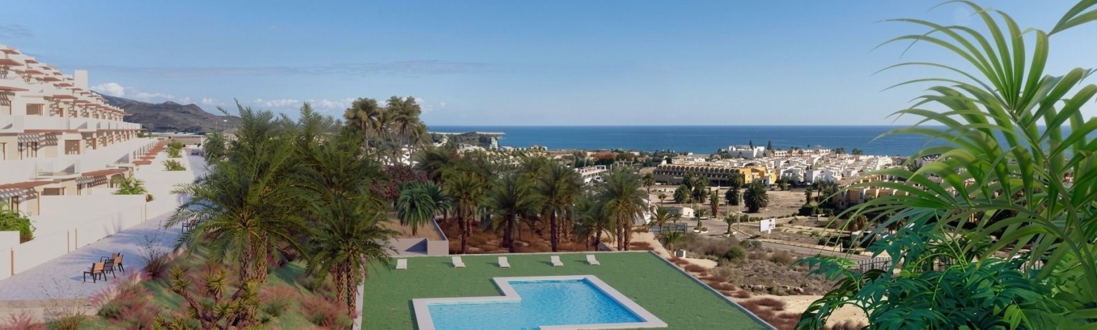 Komfortowy penthouse z 2 sypialniami, solarium i basenem 700 m od morza, Vera, Hiszpania
