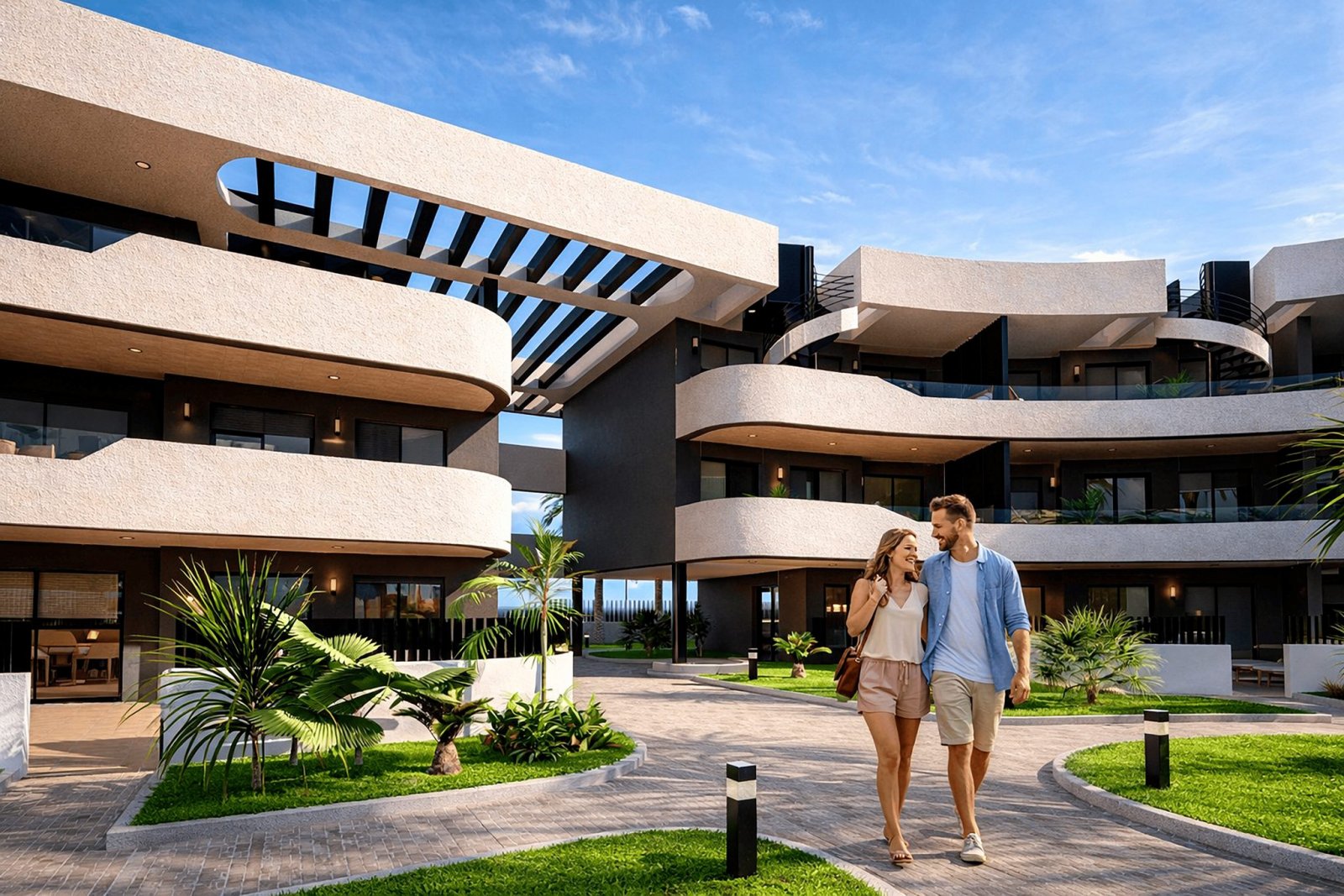 Nowoczesne apartamenty z widokiem na morze, 700 m od plaży, Los Alcázares