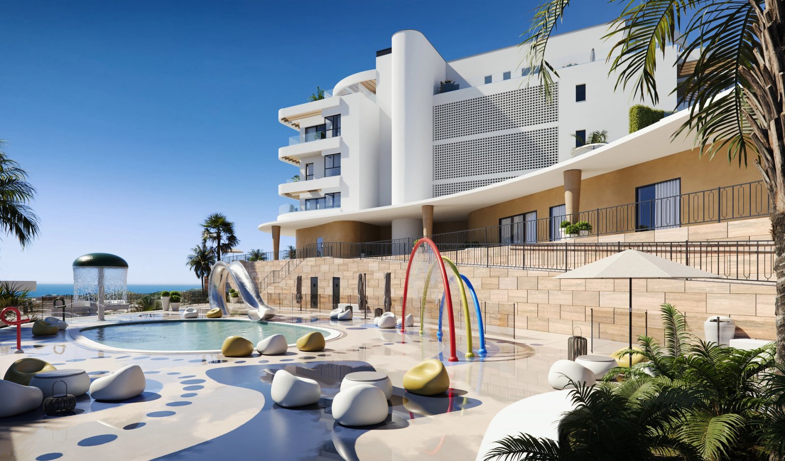 Nowoczesny apartament z widokiem na morze, Las Lagunas de Mijas