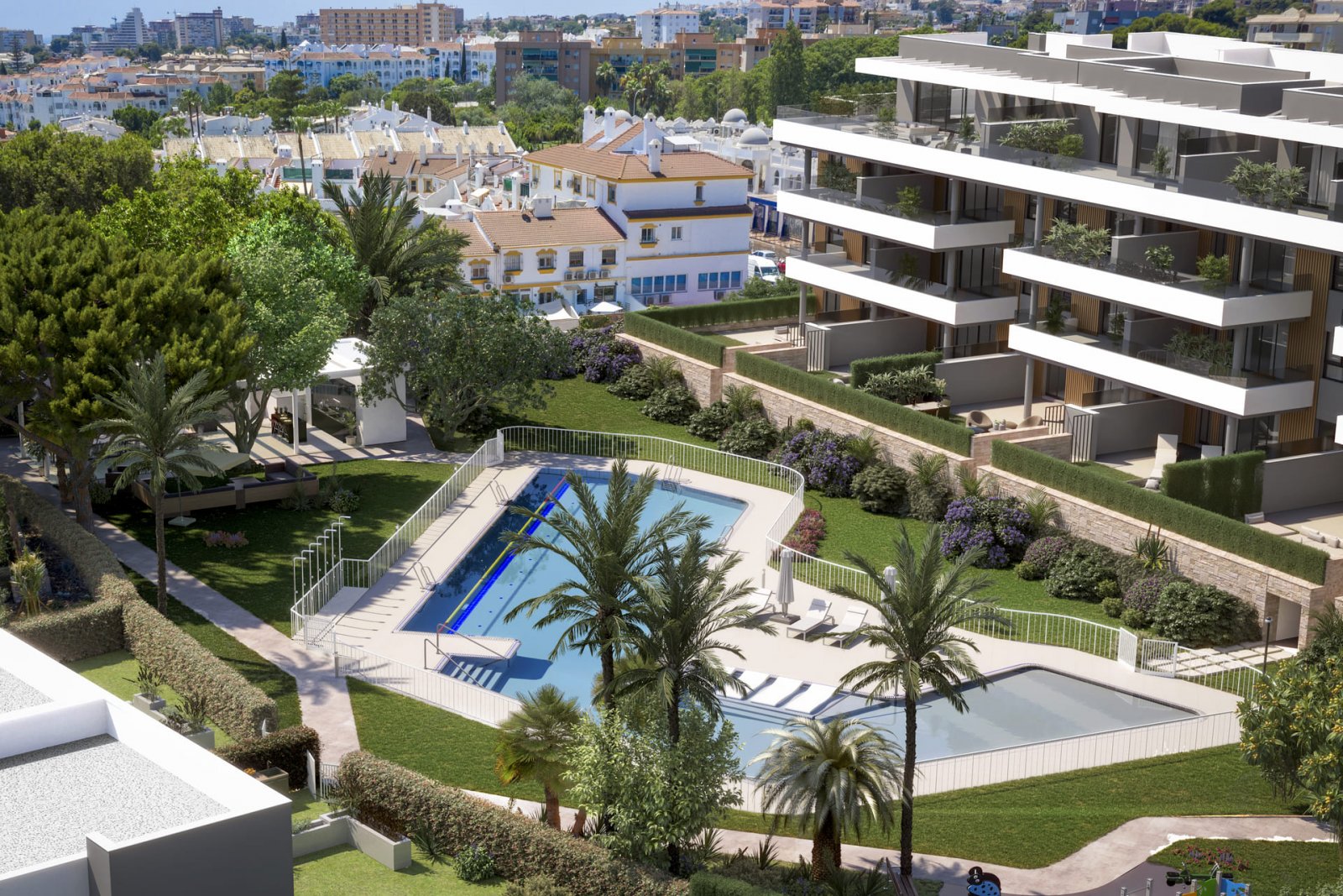 Ekskluzywny apartament z widokiem na morze, blisko plaży, Torremolinos