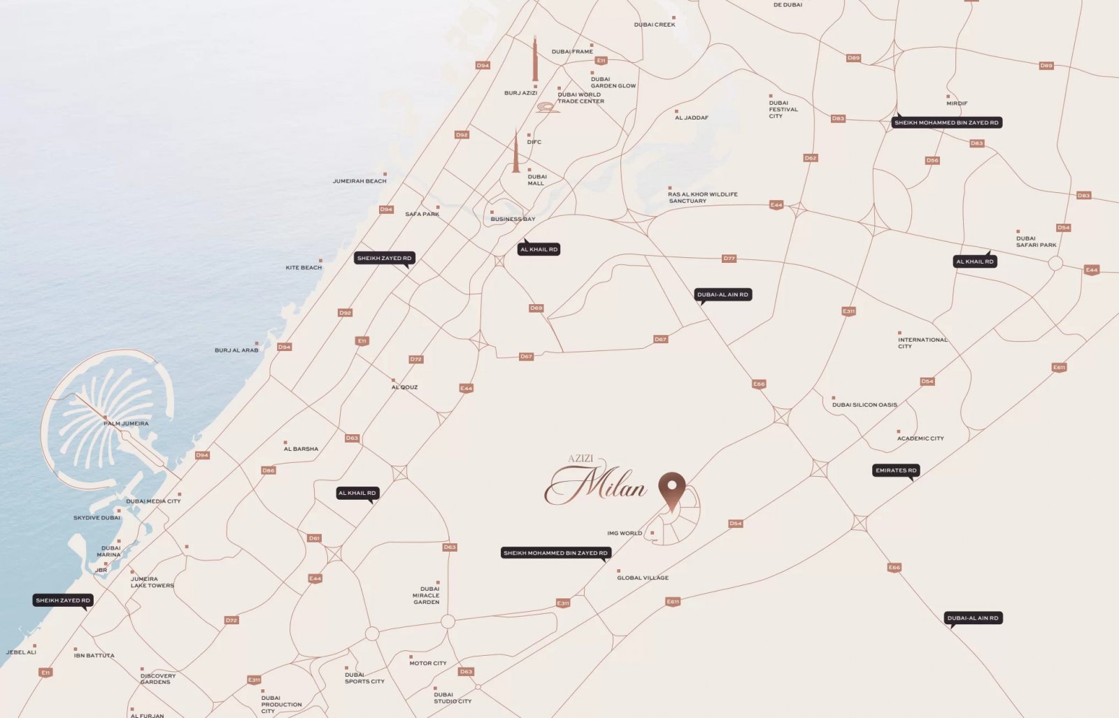 AZIZI – MAILAND – Erleben Sie den zeitlosen Charme Italiens im Azizi-Milan-Projekt in Dubai.