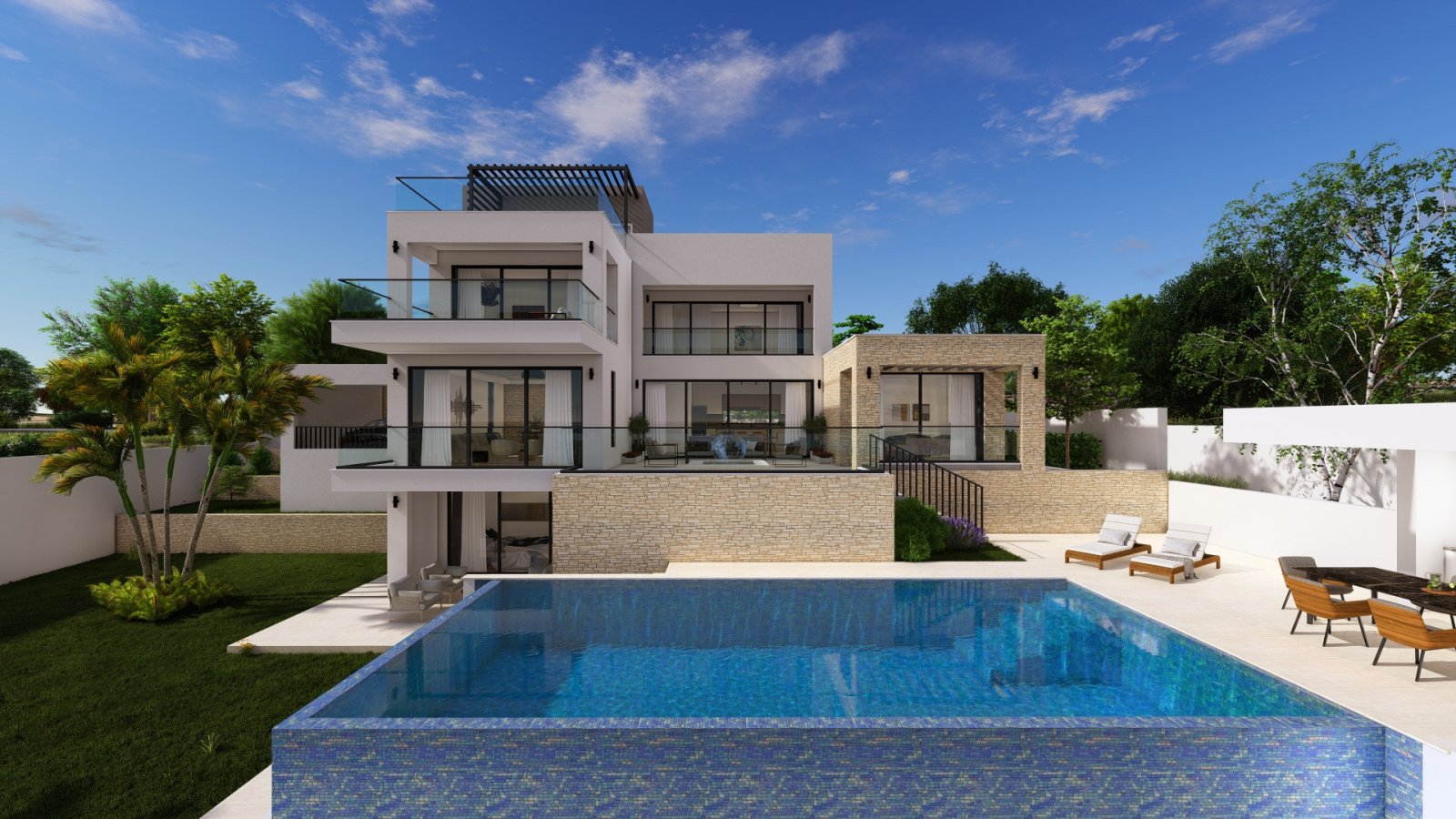 Wunderschöne 5+1-Zimmer-Villa mit Meerblick, großem Grundstück, Swimmingpool und vielem mehr