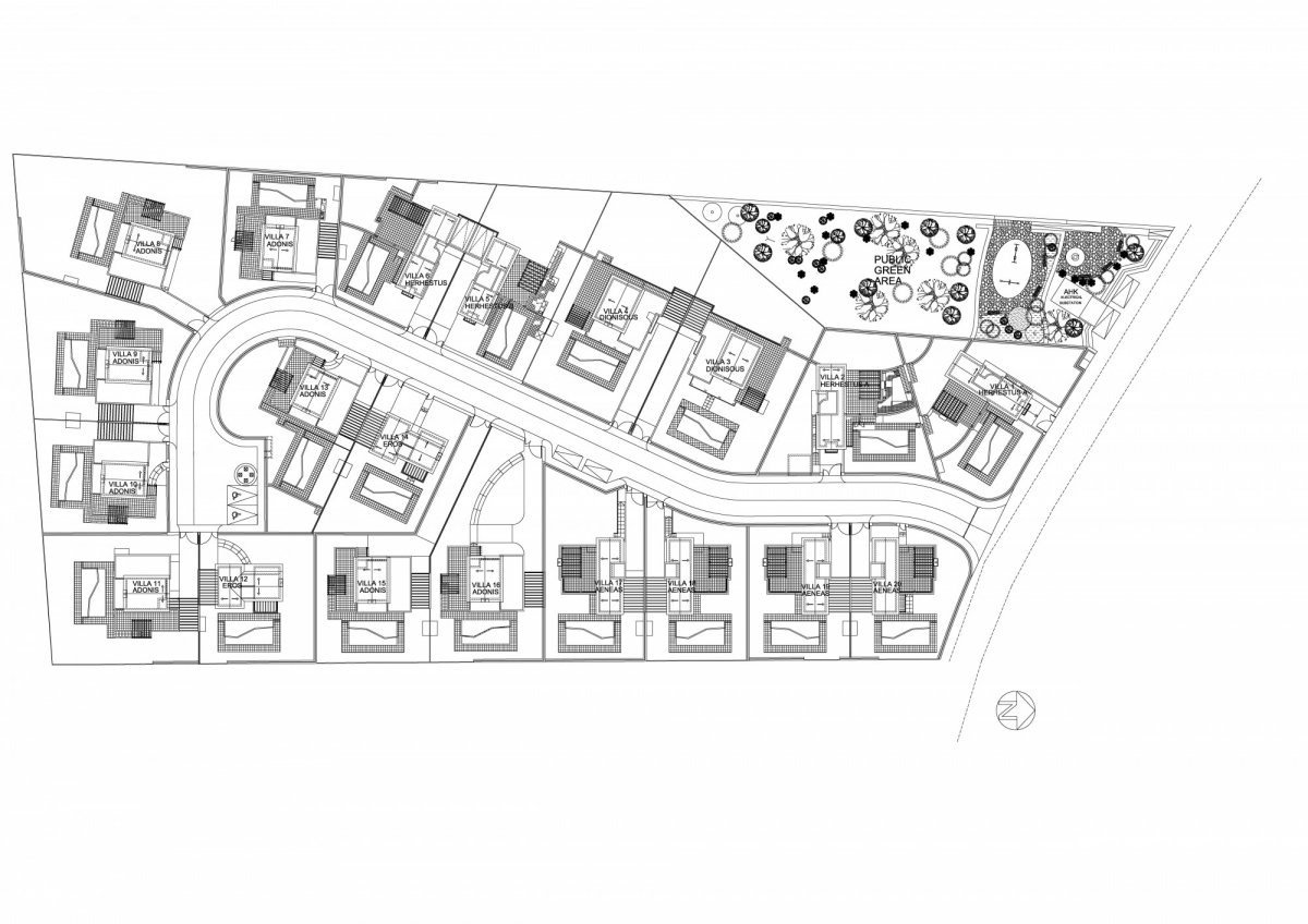 Anlagevilla (3+1 Zimmer) mit großem Grundstück und Swimmingpool in der Nähe von Golfplatz und Skigebiet mit Meerblick