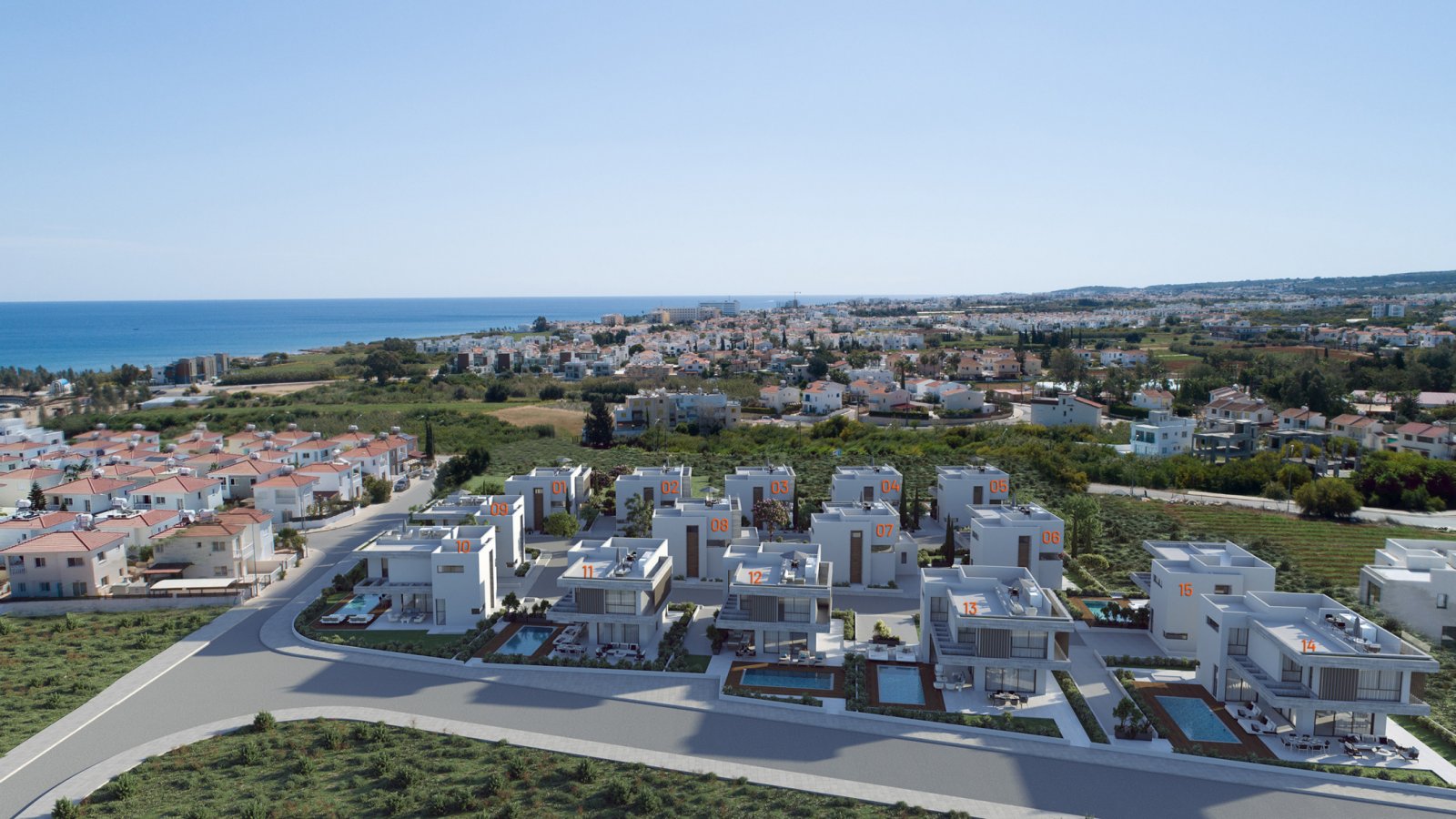 Großes Ferienhaus mit Grundstück und Swimmingpool, 350 m vom Meer entfernt