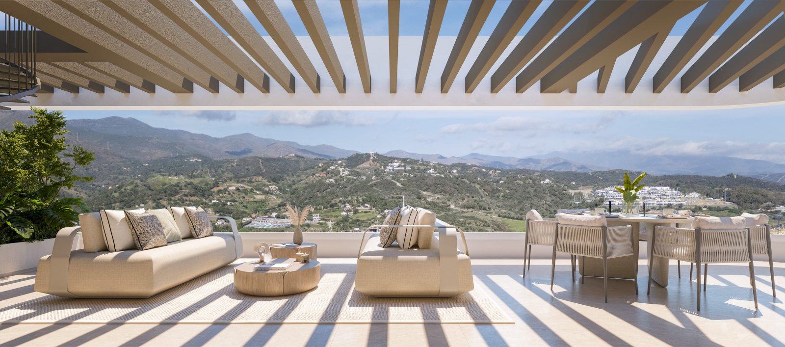 Modernes Apartment in der Nähe des Meeres, mit Pool und Garten, Estepona