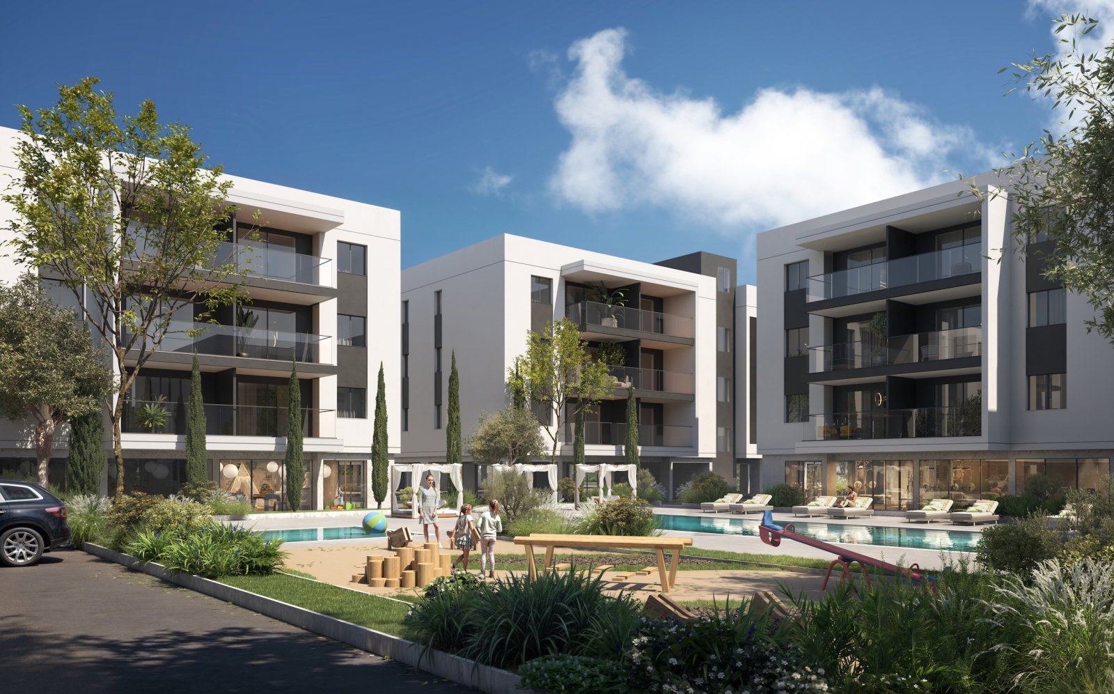 Luksusowy apartament z trzema sypialniami, tuż przy polu golfowym, Limassol