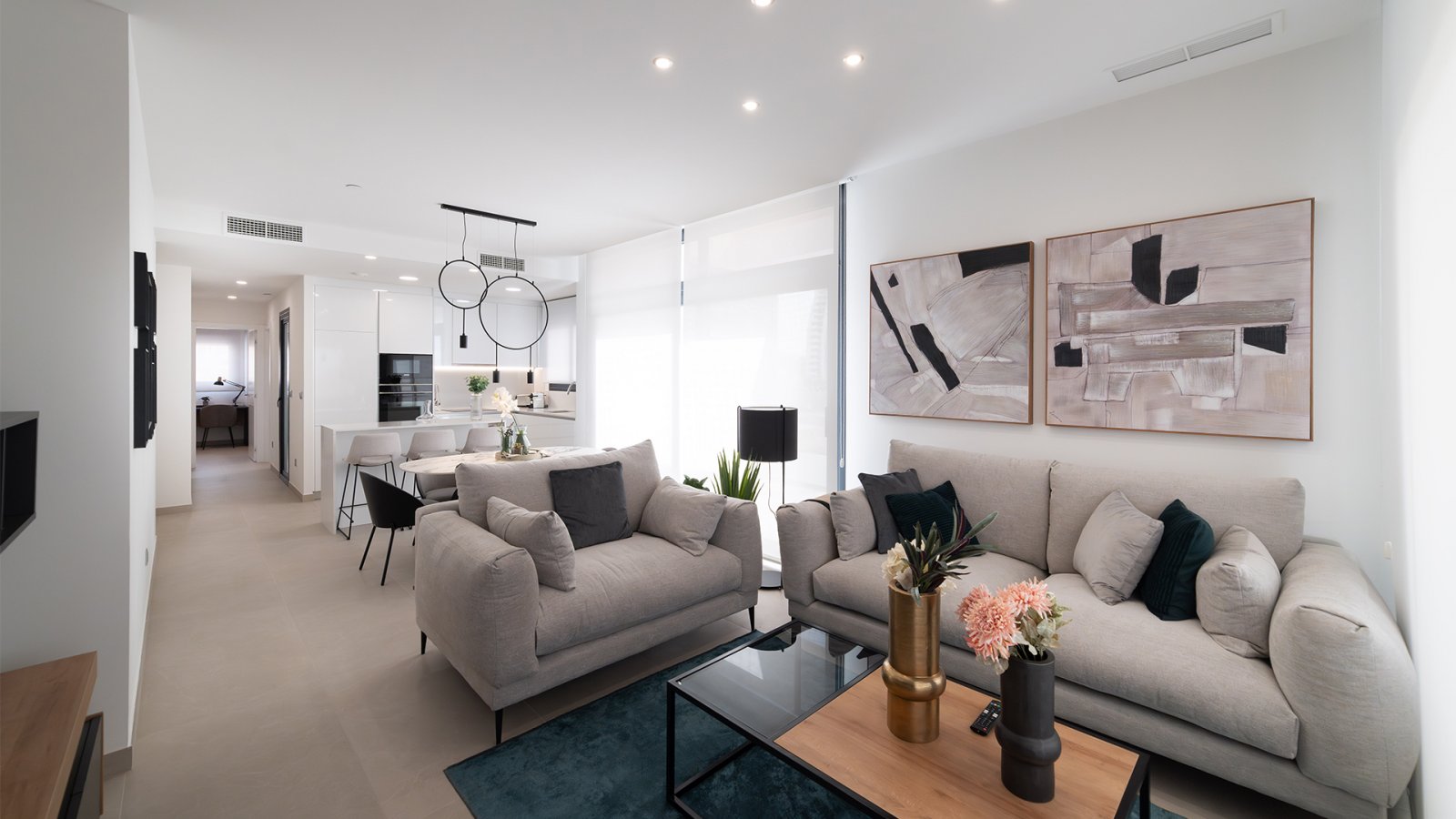 Nowoczesny apartament przy plaży Poniente, widok na morze, Benidorm