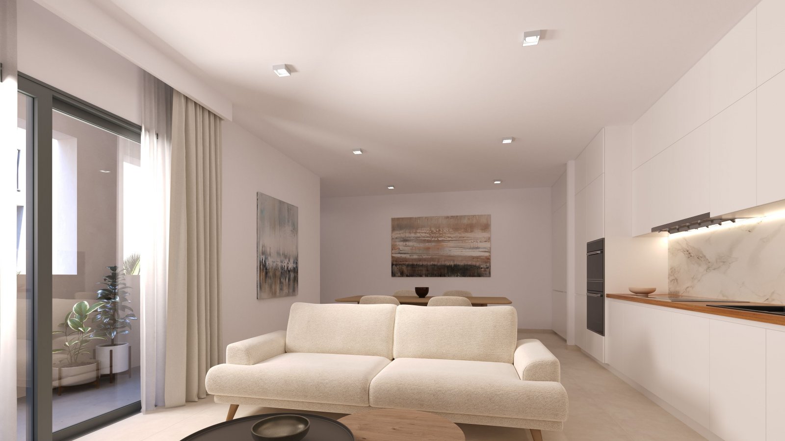 Nowoczesny apartament z ogrodem i basenem, San Miguel de Salinas