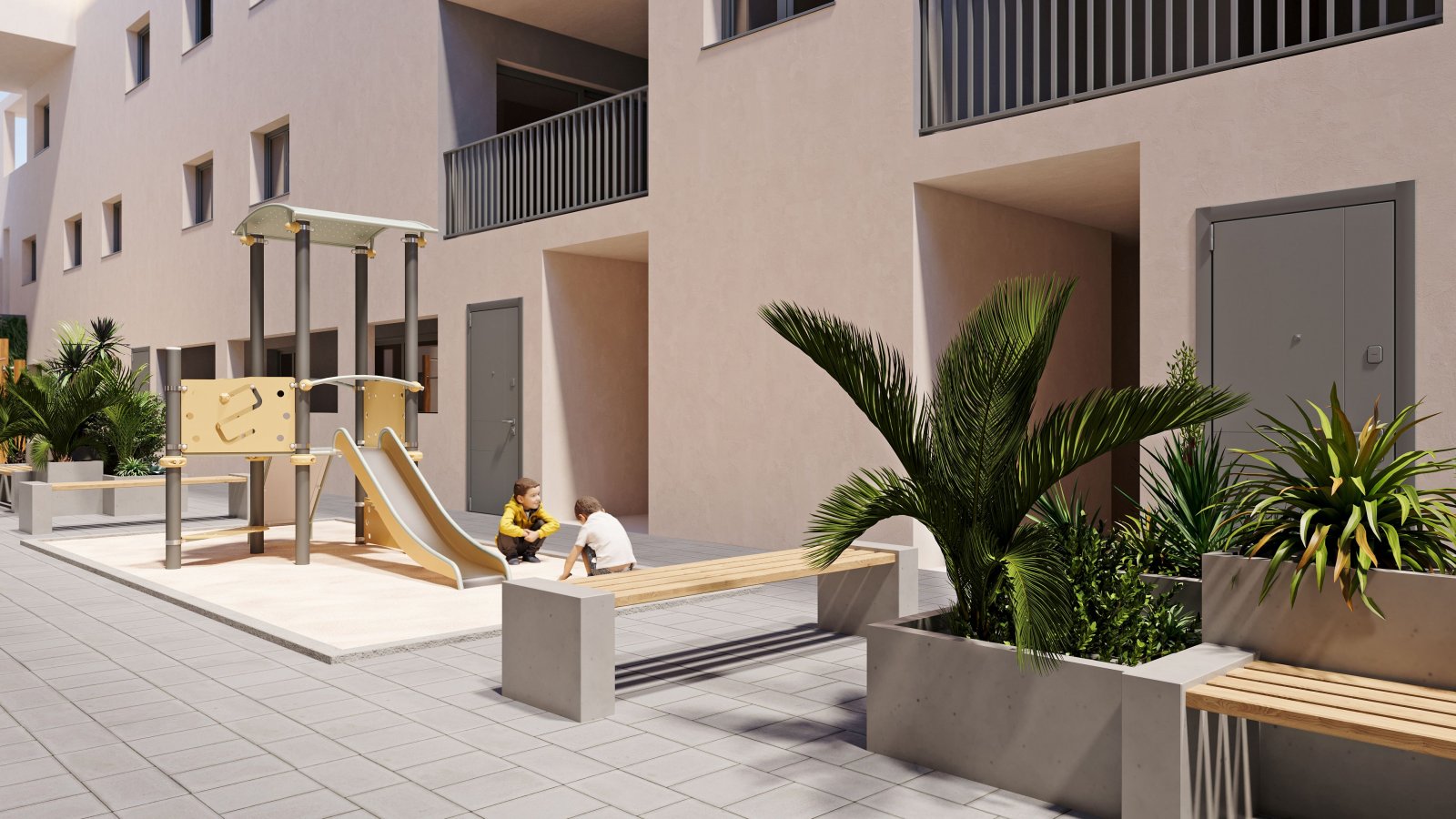 Nowoczesny apartament z ogrodem i basenem, San Miguel de Salinas