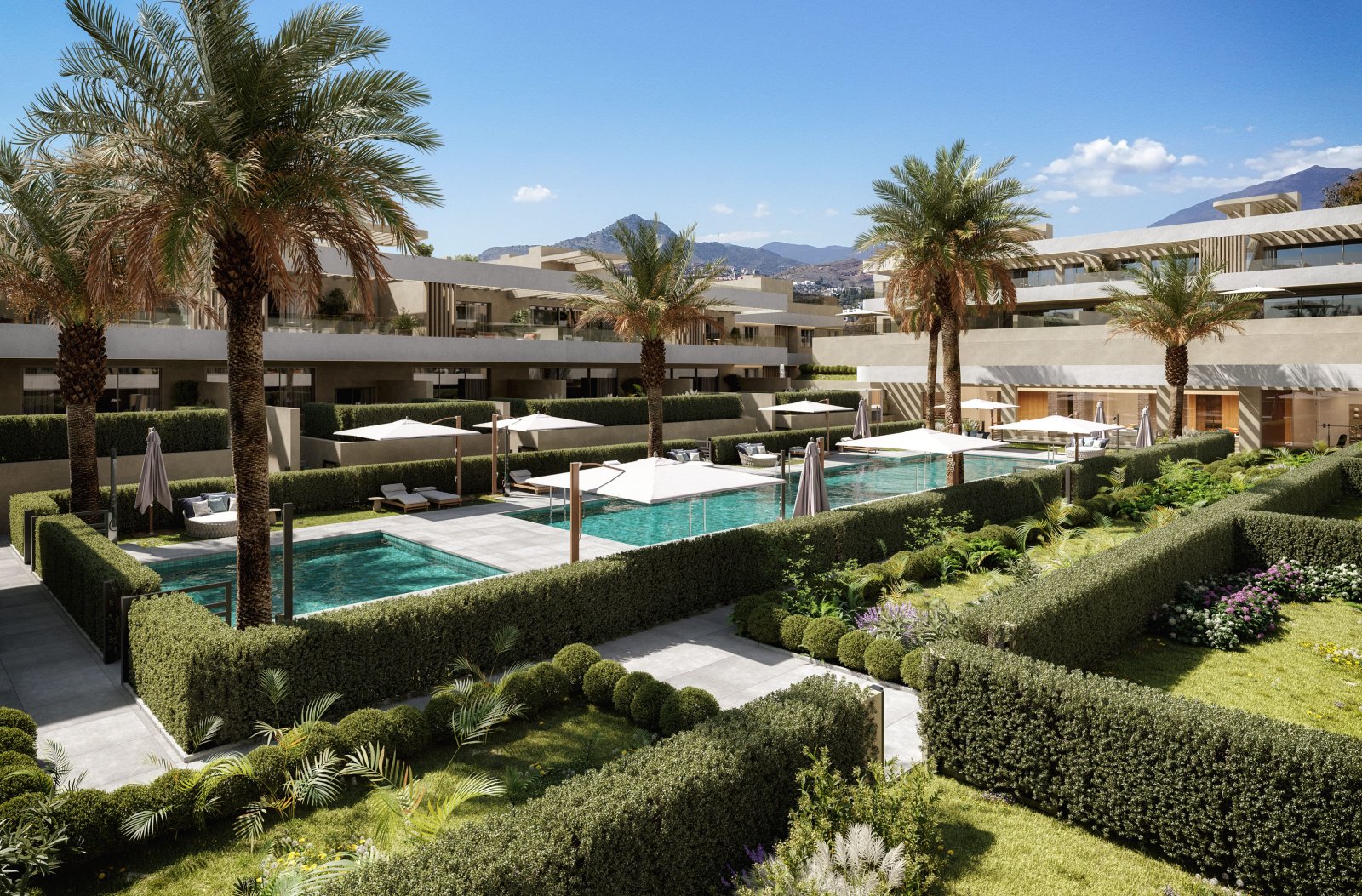 Eleganckie apartamenty przy polu golfowym i morzu, Estepona