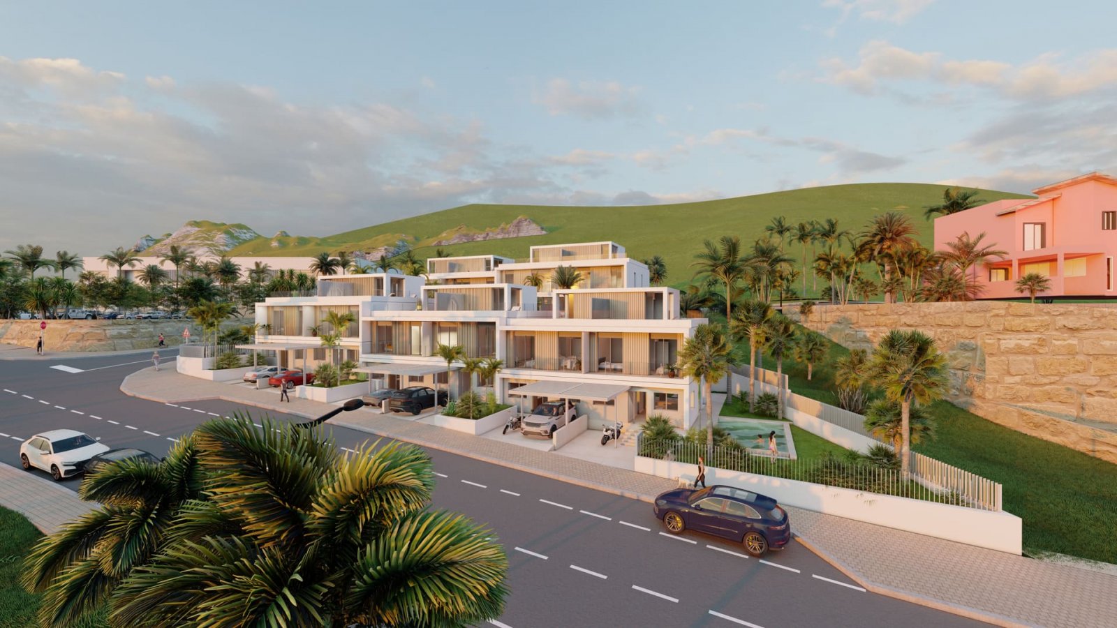 Nowoczesny dom szeregowy z widokiem na morze, La Gaspara, Estepona