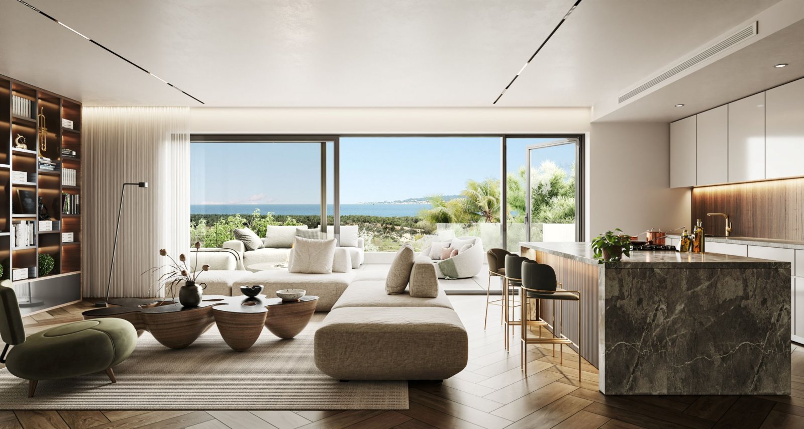 Ekskluzywny apartament nad morzem i polem golfowym w Marbelli