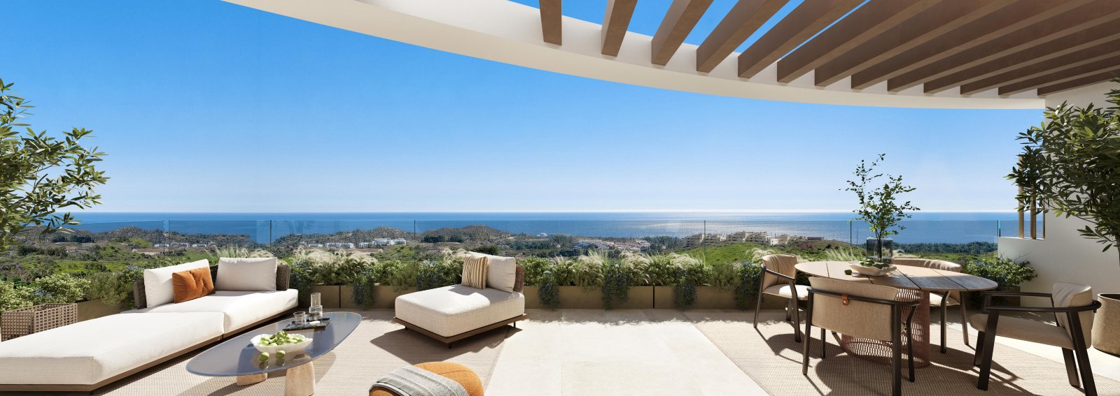 Nowoczesne apartamenty z widokiem na morze, Las Lagunas de Mijas