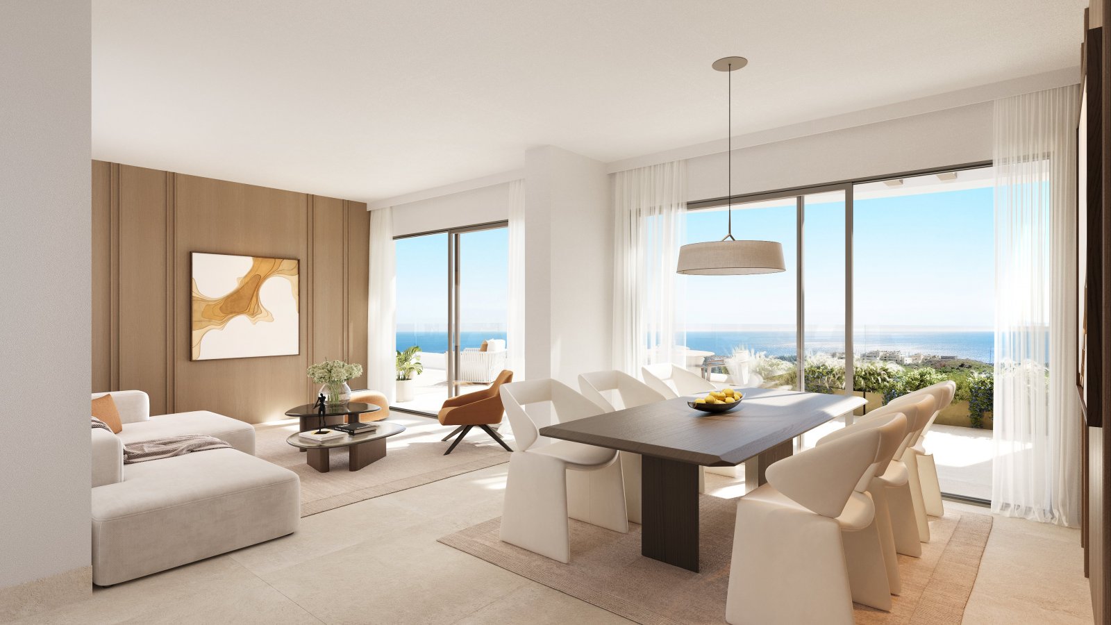 Nowoczesne apartamenty z widokiem na morze, Las Lagunas de Mijas
