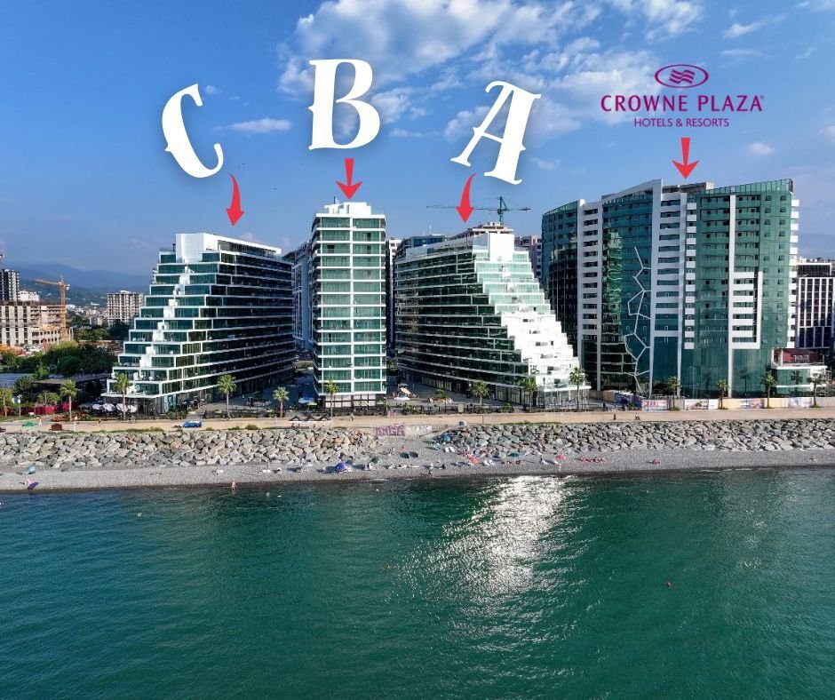 Widok na Batumi – Mieszkanie z 2 pokojami, umeblowane, w Batumi, Gruzja – widok na morze i pierwsza linia brzegowa