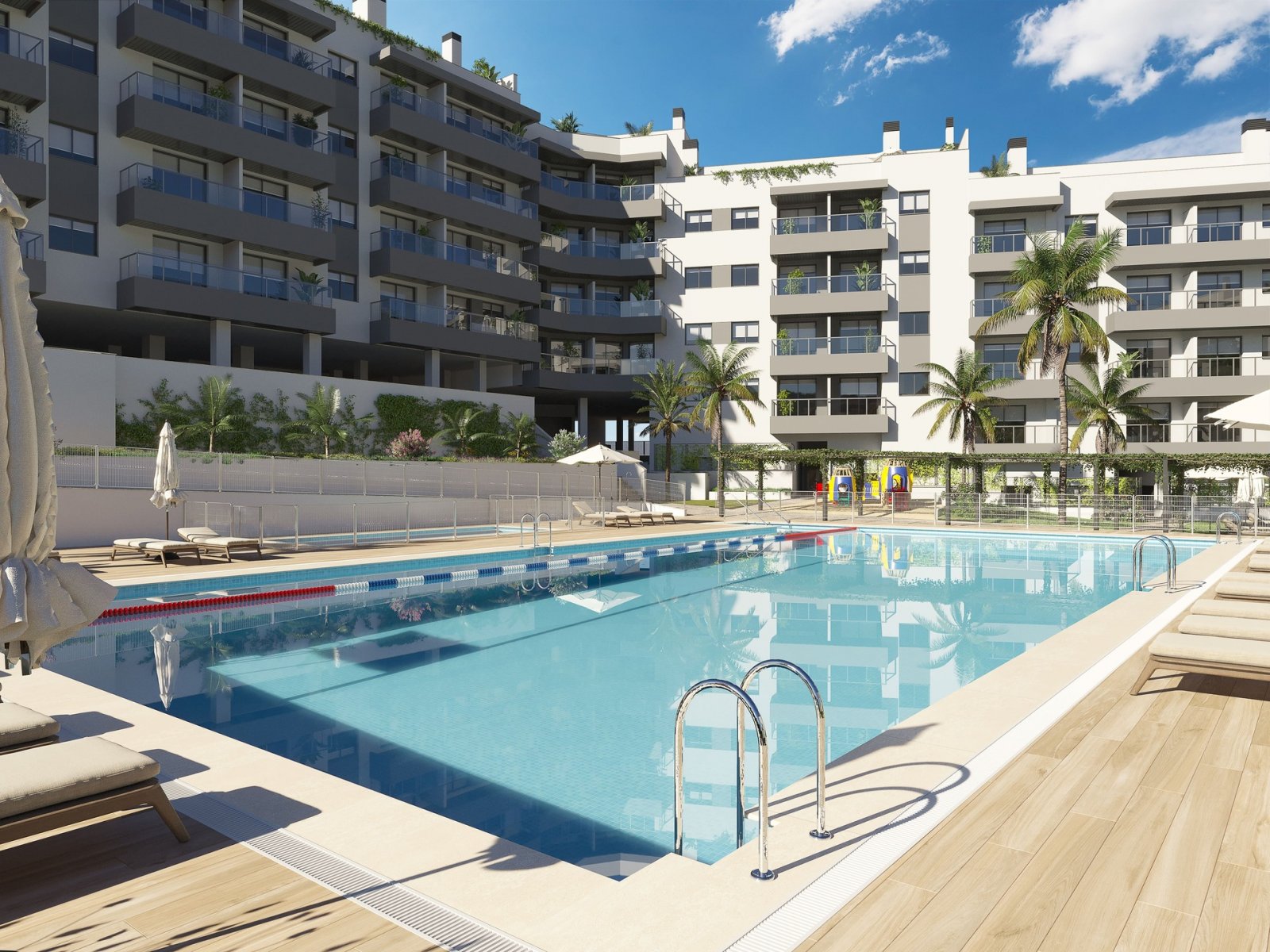 Nowoczesne apartamenty nad morzem, basen, Las Lagunas de Mijas