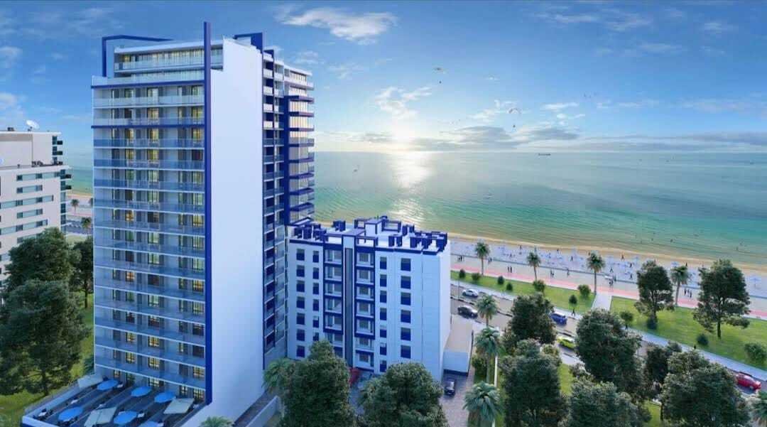 Nowe jednopokojowe mieszkanie z widokiem na morze w Batumi, Gruzja – rezydencja przy samej linii brzegowej w Palms Residence