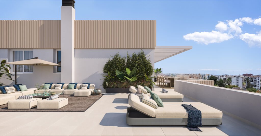 Elegancki apartament z widokiem na morze, blisko plaży, Estepona