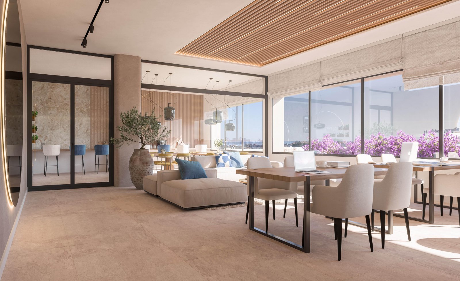 Elegancki apartament nad morzem, taras i basen, Estepona