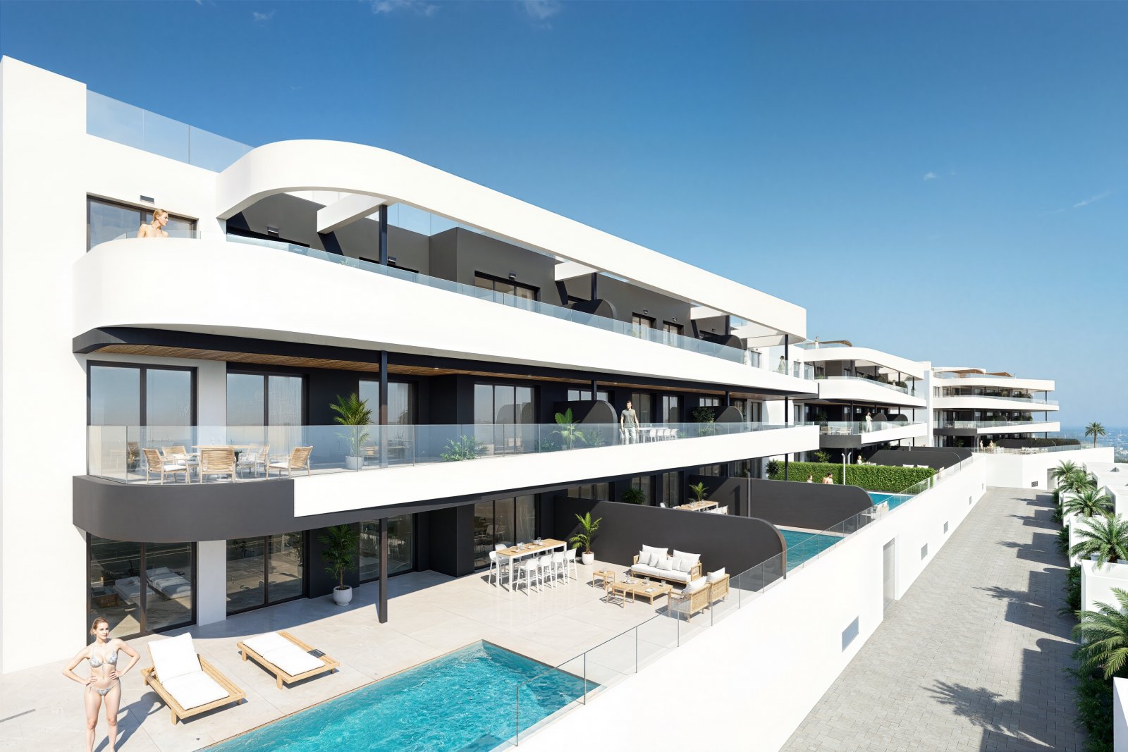 Ekskluzywne apartamenty z basenem nad morzem, Los Alcázares