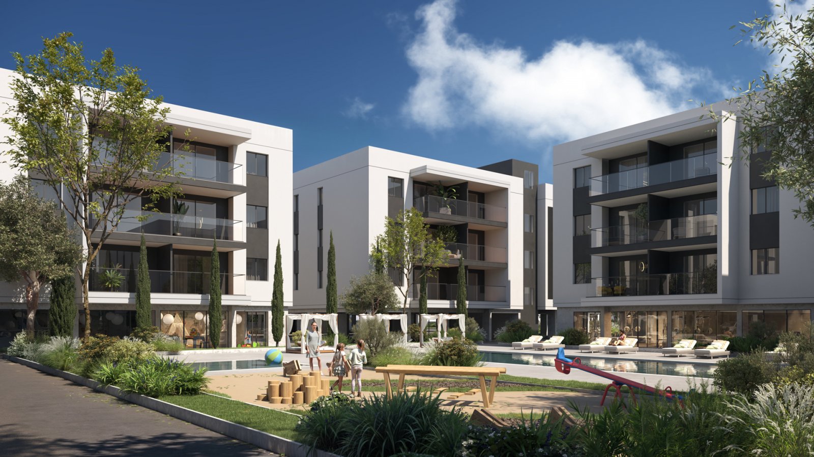 Luksusowy apartament przy polu golfowym, dzielnica mieszkaniowa, Limassol