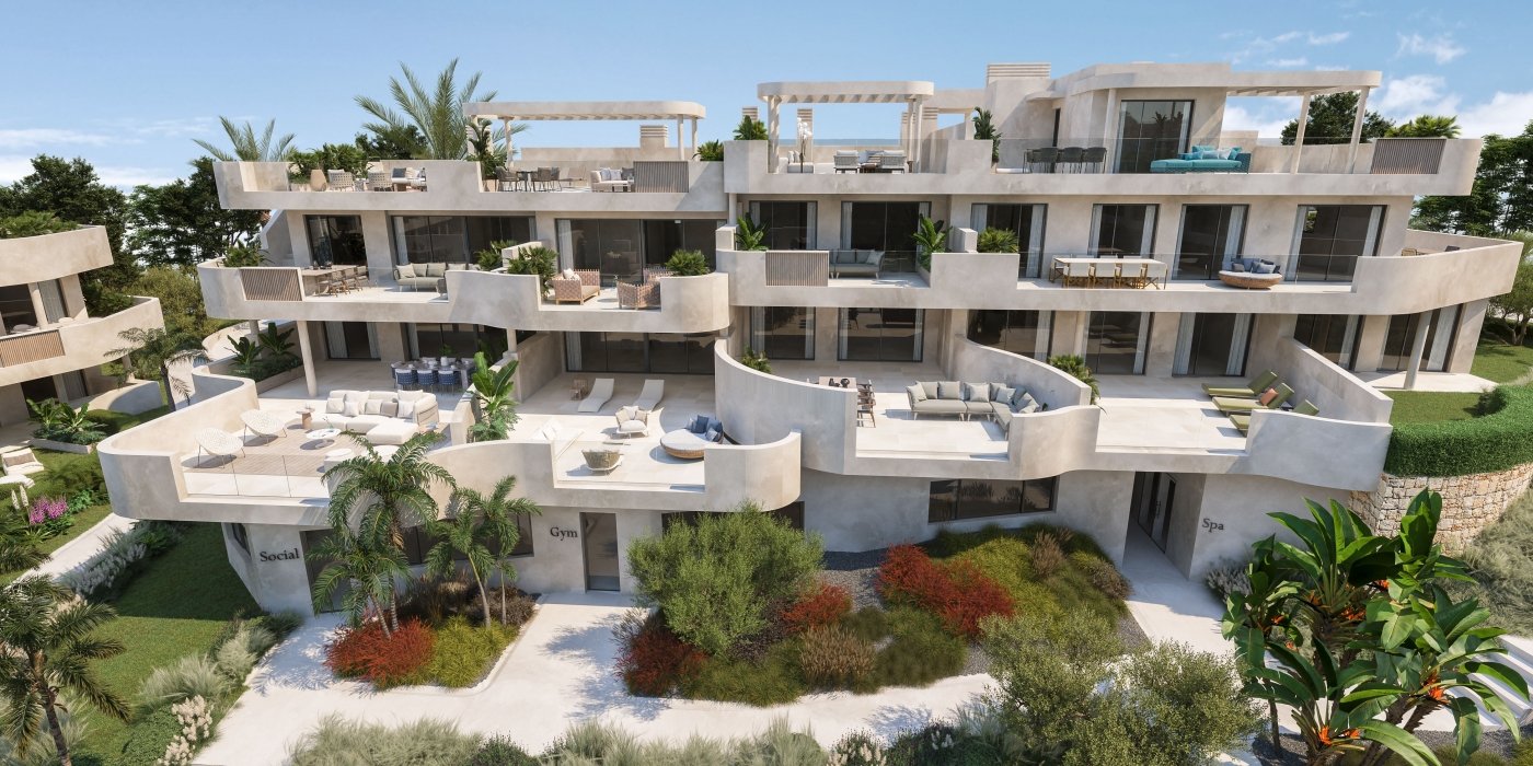 Ekskluzywny apartament nad morzem, ogrodem i tarasem, Estepona