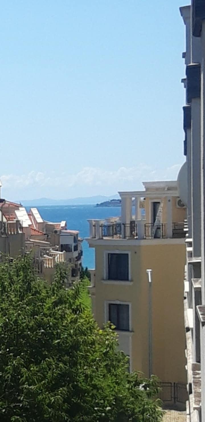 Studio z widokiem na morze w kompleksie Royal Palm, Sveti Vlas, Bułgaria