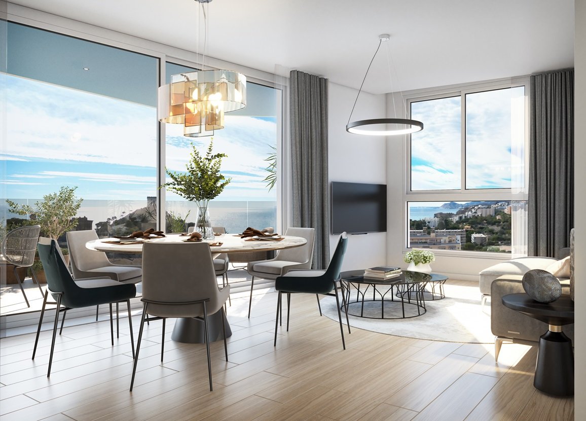 Ekskluzywny apartament nad morzem, ogród, La Vila Joiosa