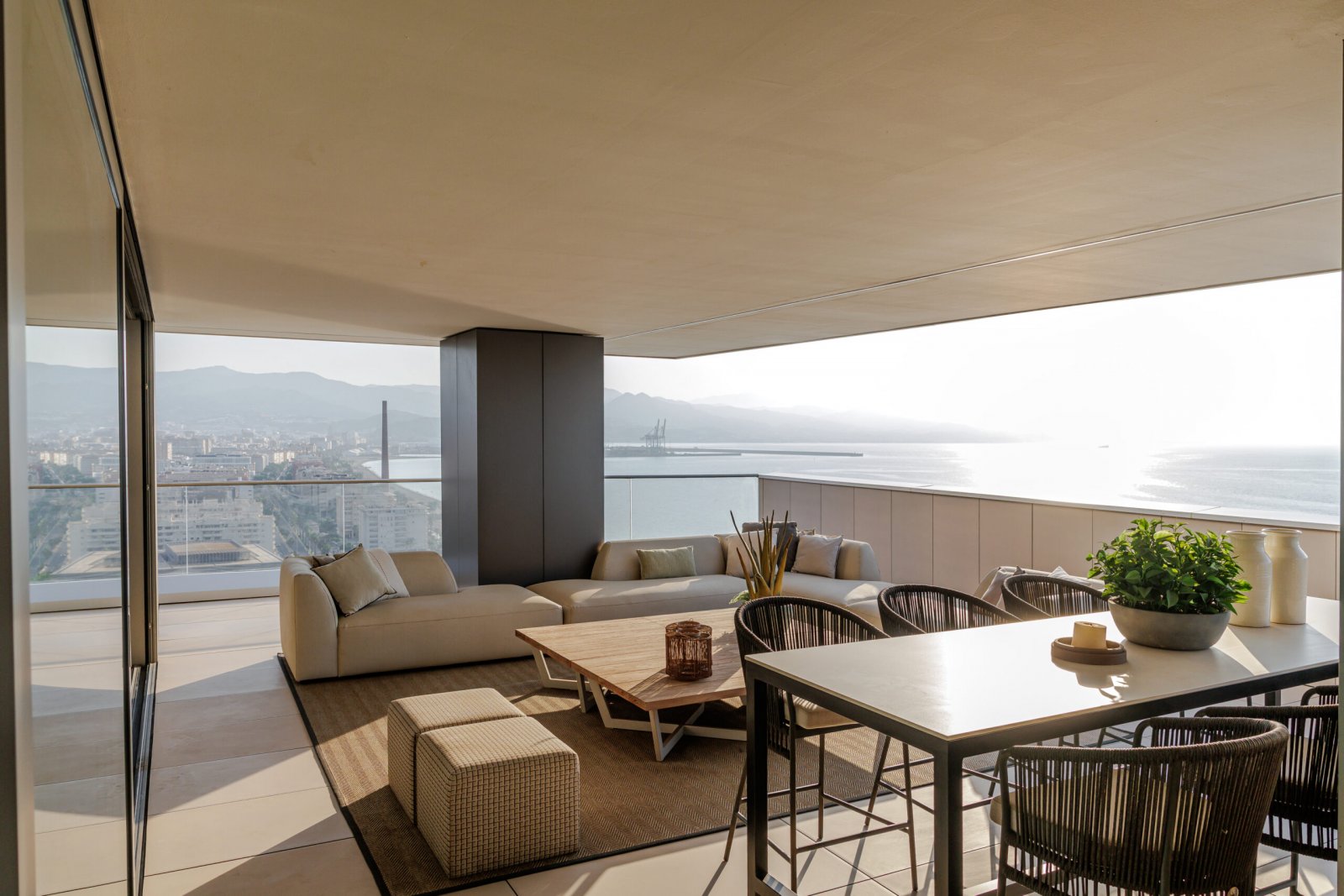 Luksusowy apartament z prywatnym basenem i widokiem na morze, Malaga, Hiszpania