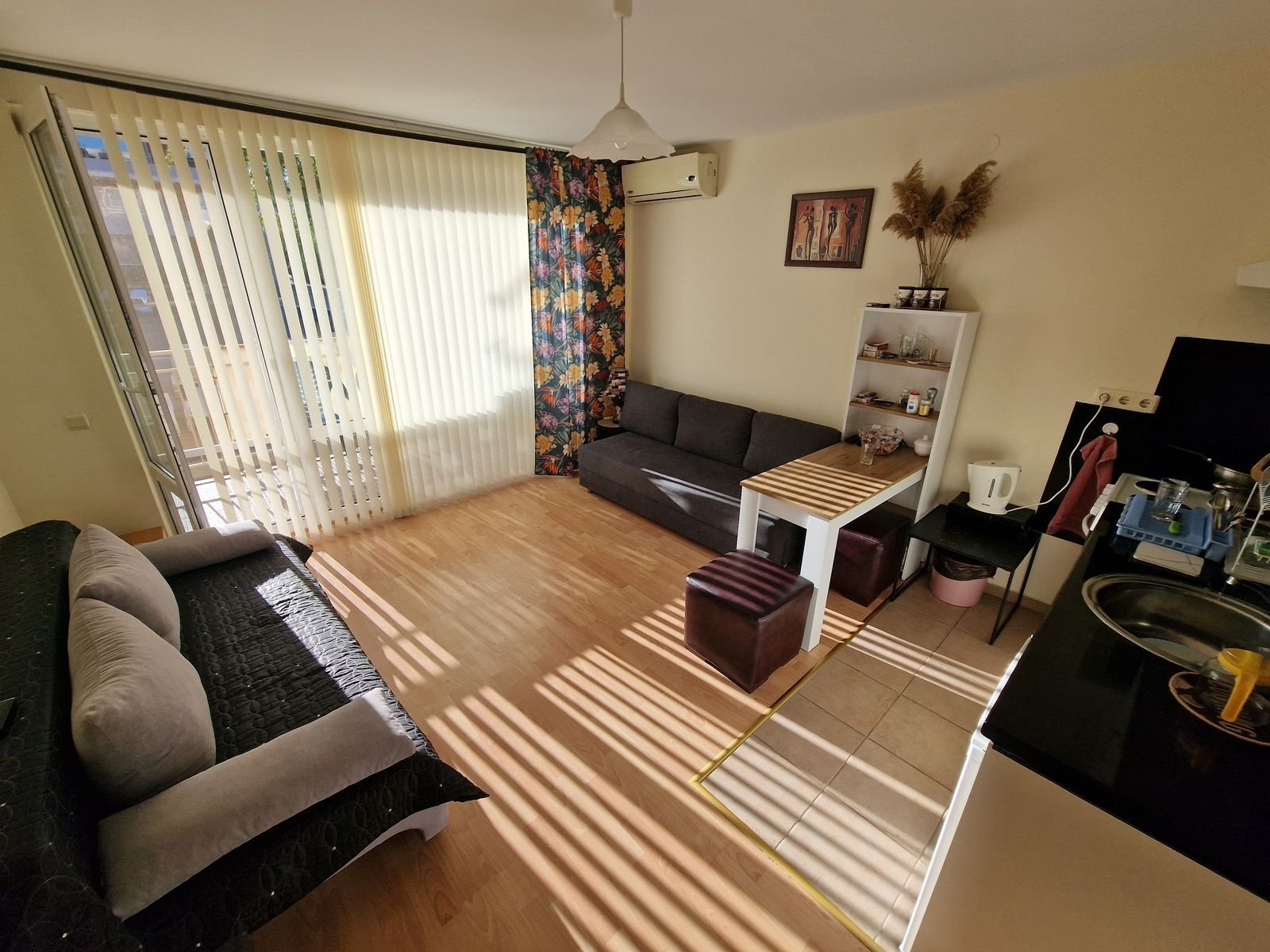 Studio-apartament na parterze w kompleksie Nessebar Fort Club, Słoneczny Brzeg, Bułgaria