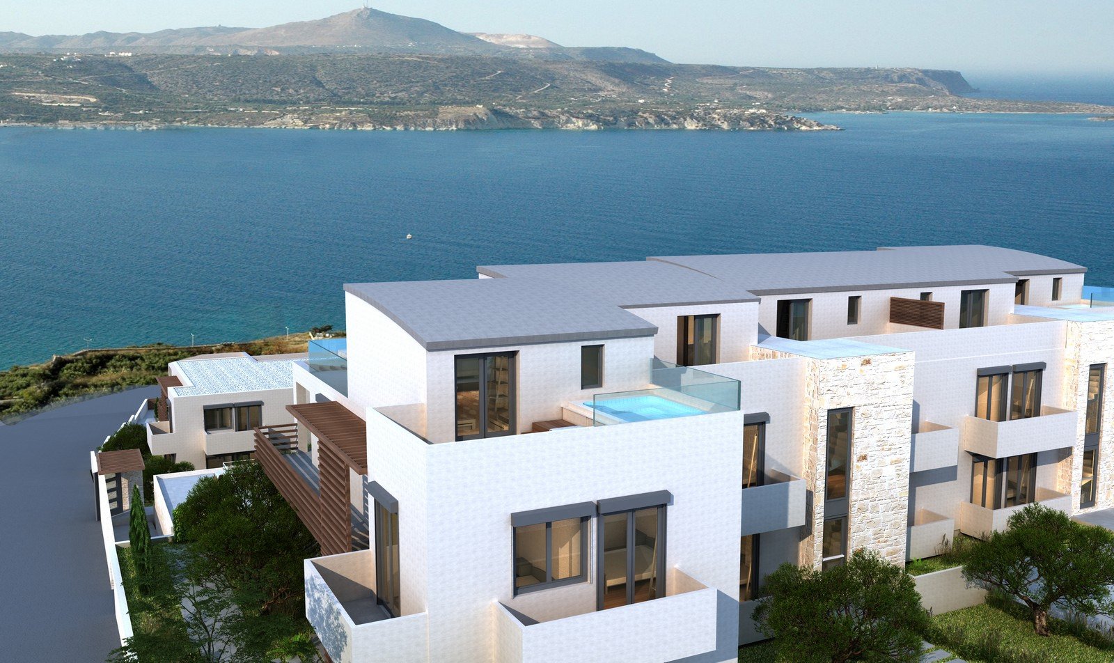 Nowy apartament z trzema sypialniami i widokiem na morze, 200 m od plaży, 2 baseny bez krawędzi, Kalyves, Apokoronas, Chania, Kreta