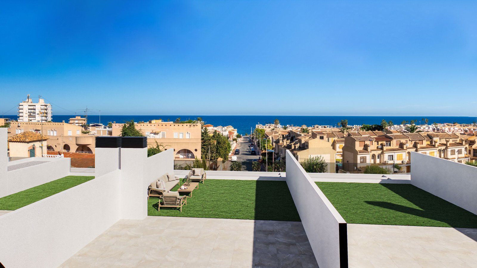 Moderne Apartments 300 m vom Strand entfernt mit Meerblick, Torrevieja