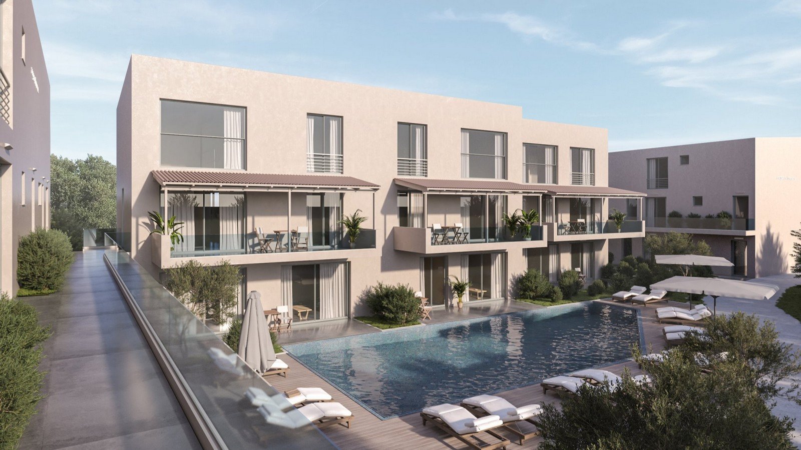 Nowe apartamenty z trzema sypialniami i wspólnym basenem, kilka metrów od plaży, Maleme, Chania, Kreta