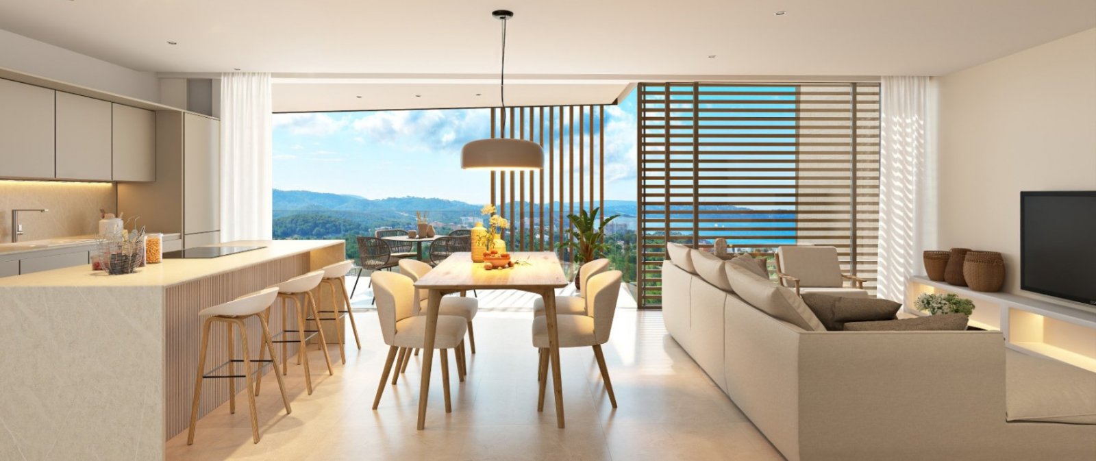 Penthouse z 3 sypialniami i solarium 107 m² nad morzem, Calvià, Hiszpania