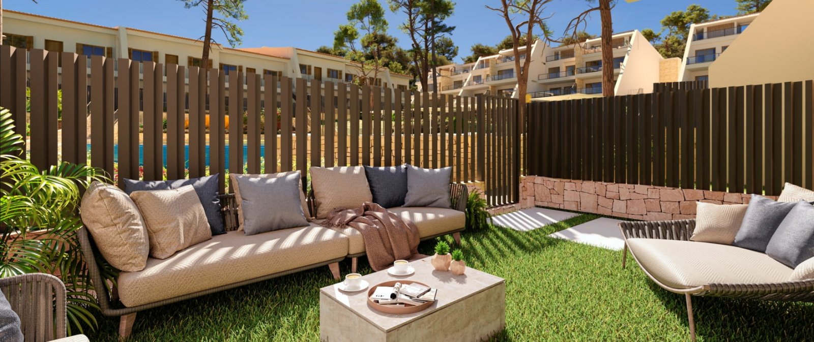 Apartament na parterze z 3 sypialniami, tarasem i ogrodem nad morzem, Teulada, Hiszpania