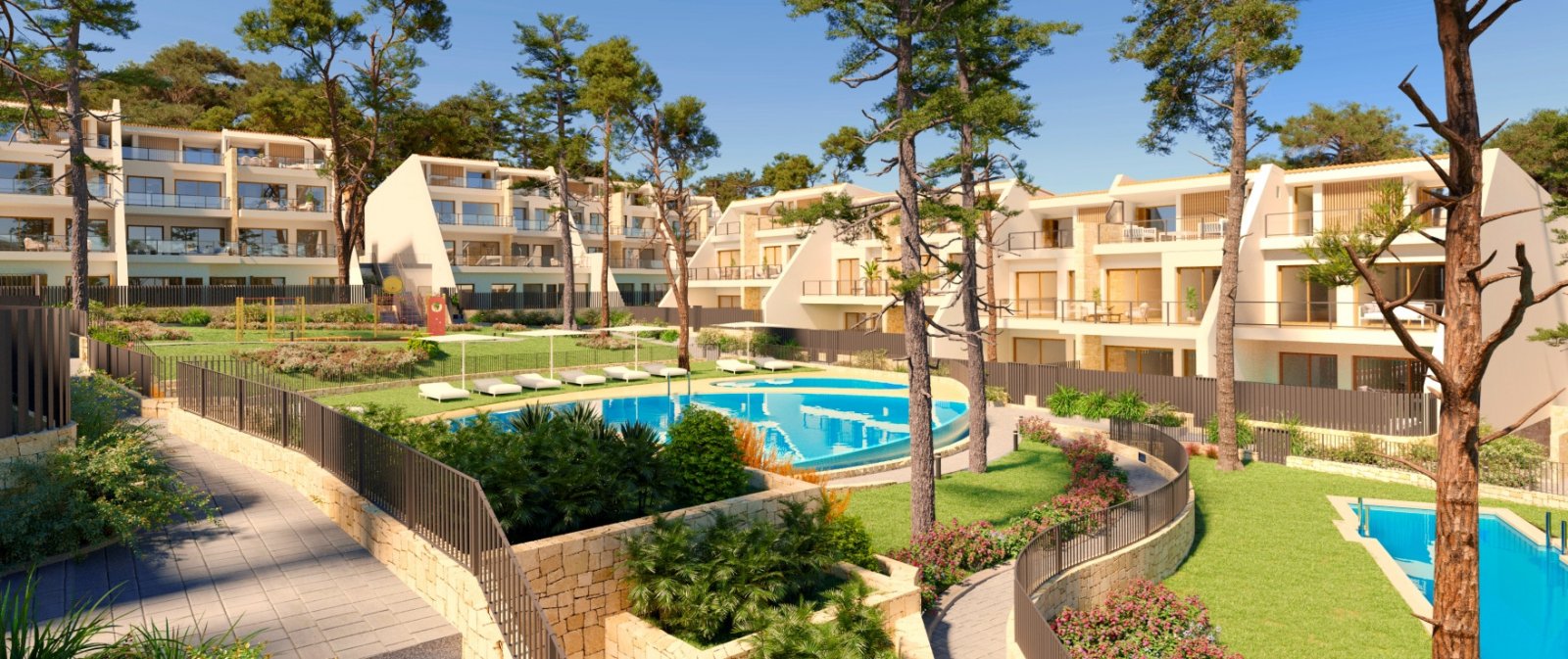 Apartament na parterze z 2 sypialniami i ogrodem 300 m od plaży, Teulada, Hiszpania