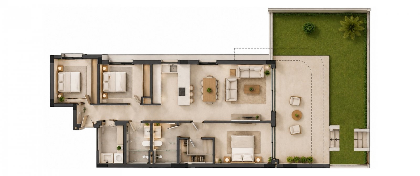 Penthouse z 3 sypialniami i ogromnym tarasem o powierzchni 117 m², Capdepera, Hiszpania