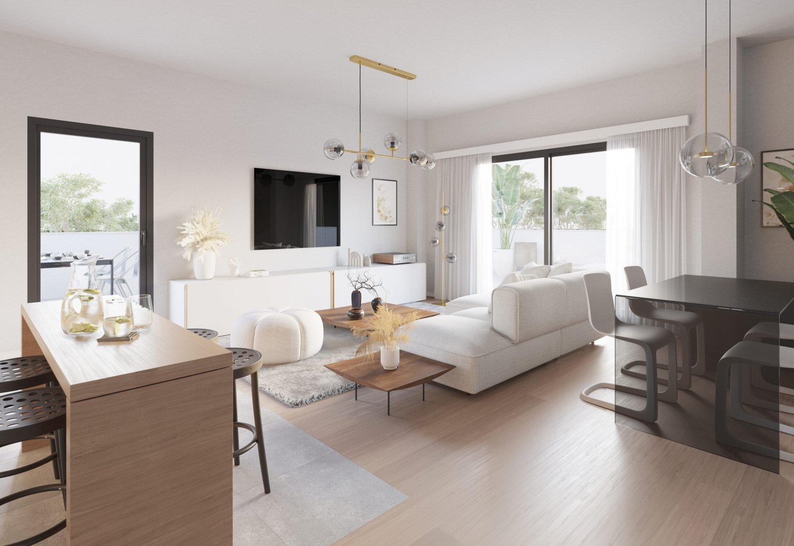Nowoczesne apartamenty z ogrodem i basenem, 4 km od morza – Mijas