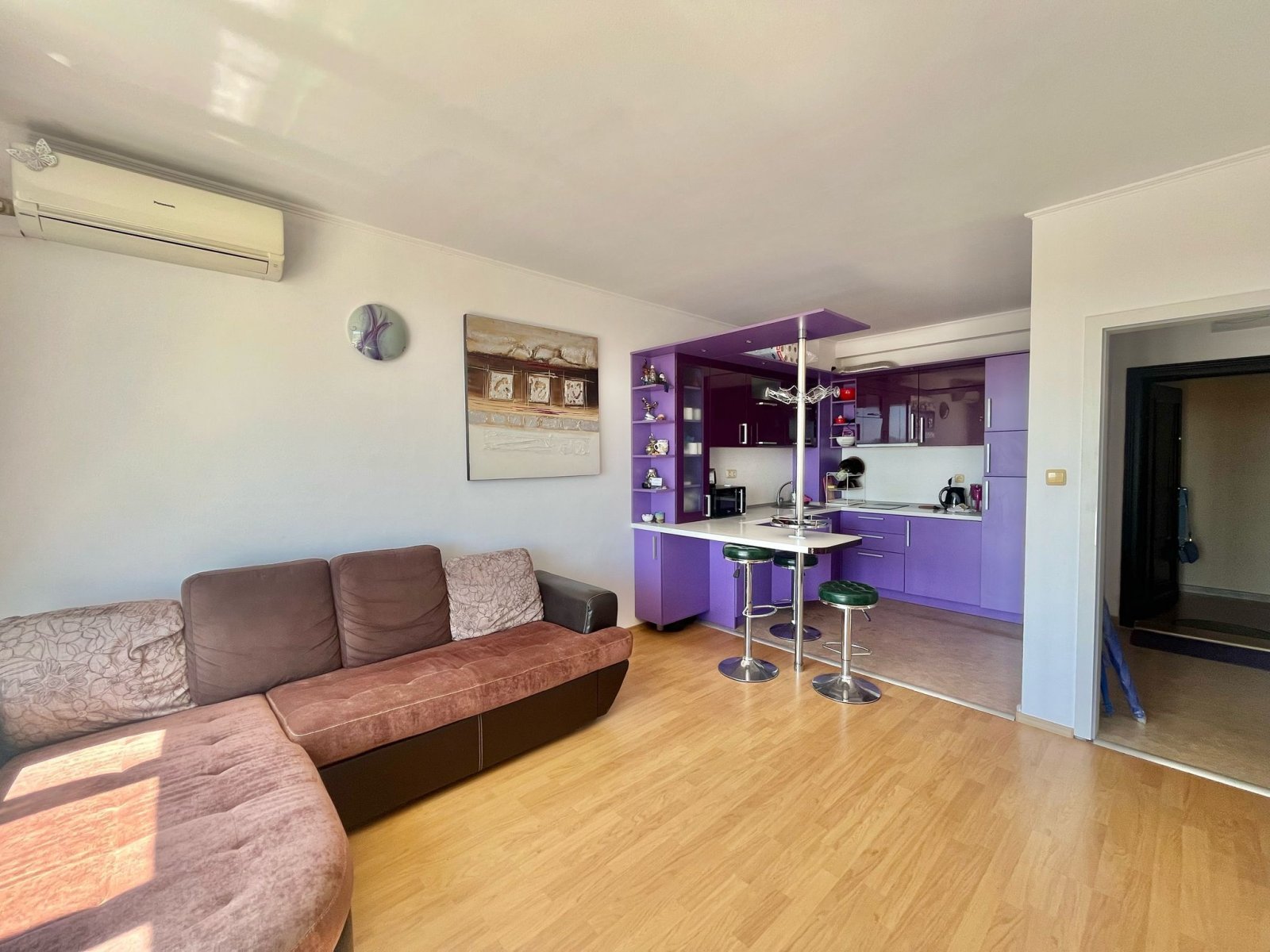 Apartament z 1 sypialnią i widokiem na morze w kompleksie Kristal, Nessebar