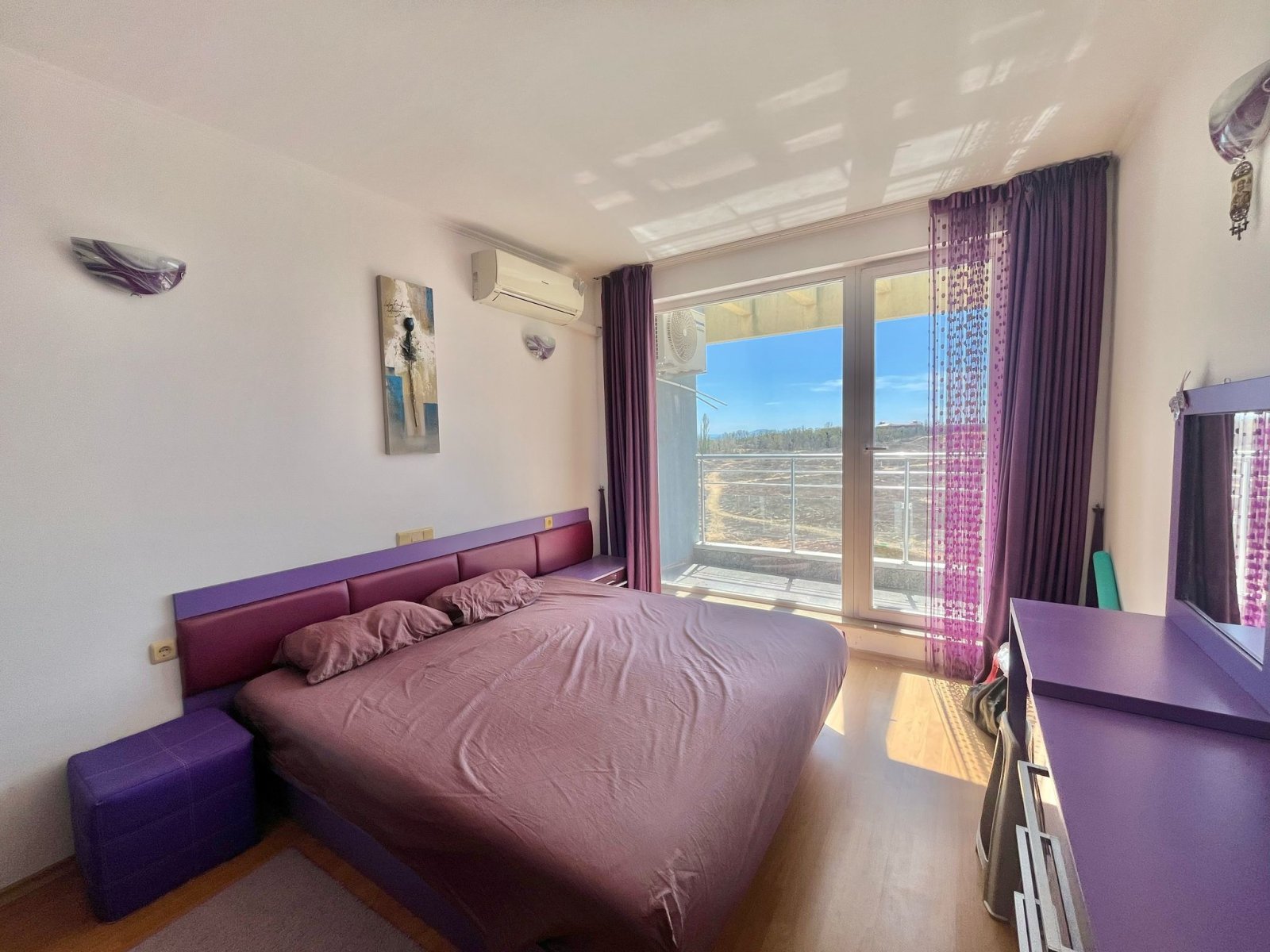 Apartament z 1 sypialnią i widokiem na morze w kompleksie Kristal, Nessebar