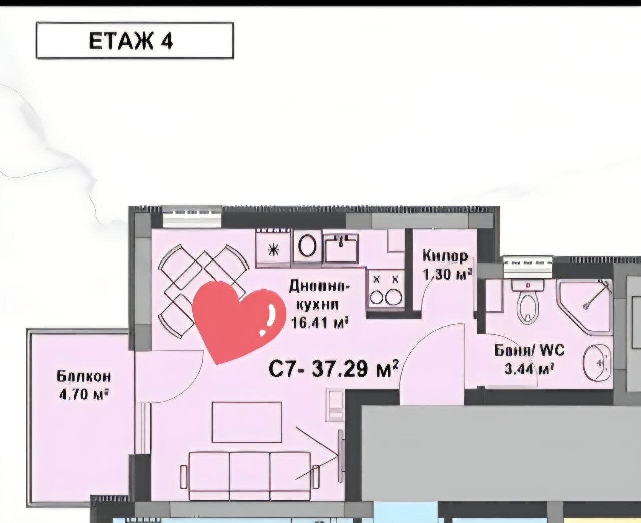 Studio w nowym kompleksie La Mer Silver Residence 2