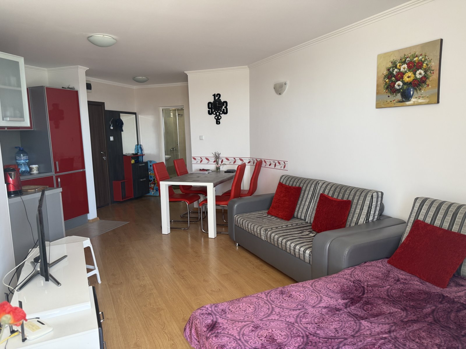 2-pokojowe mieszkanie z widokiem na morze, Villa Antorini, Sveti Vlas, Bułgaria