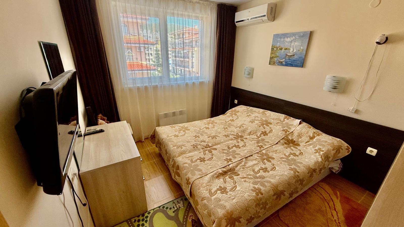 Dwupokojowe mieszkanie z widokiem na morze w kompleksie Sky Dreams w Sveti Vlas, Bułgaria