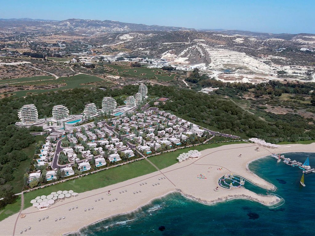 Luxuriöse Drei-Zimmer-Wohnung direkt am Meer, das erste Markenprojekt des Weltklasse-Designers in Zypern